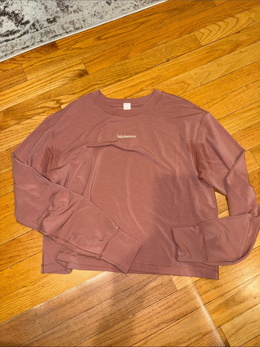 lululemon athletica Long Sleeve Crew Top in Mauve Pink